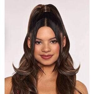 INH Courtney Ponytail Clip On Hair Extension Honey Brown